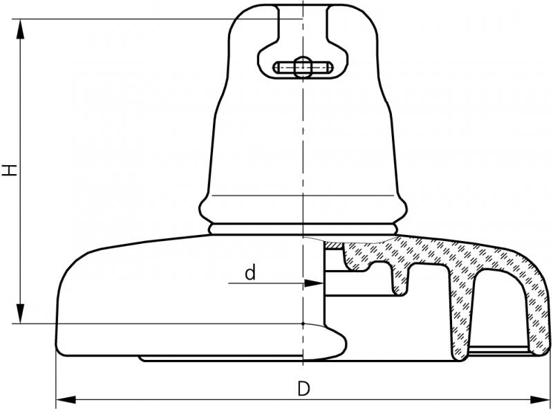 Изолятор линейный подвесной  ПС240А(170)  (фото 1)