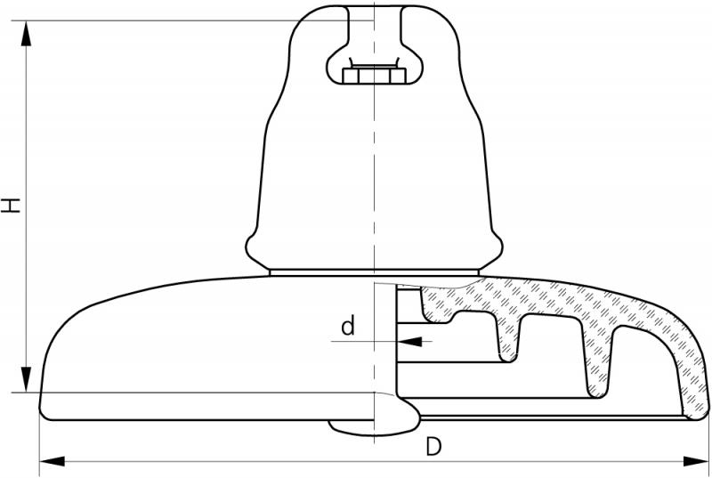 Изолятор линейный подвесной  ПС210В(190)  (фото 2)
