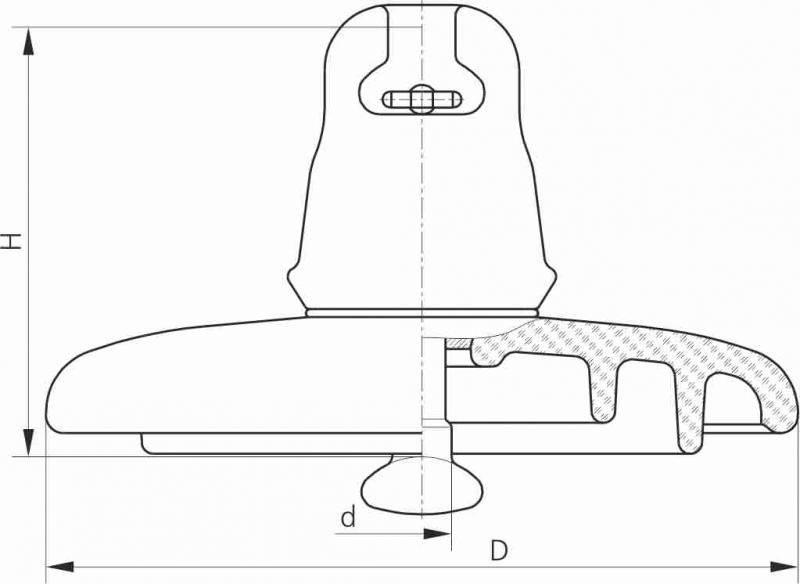 Изолятор линейный подвесной  U125B(146) (фото 1)