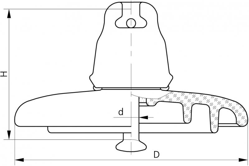 Изолятор линейный подвесной  ПС120Б(146) (фото 2)