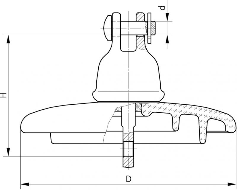 Изолятор линейный подвесной  U70C(146) (фото 1)