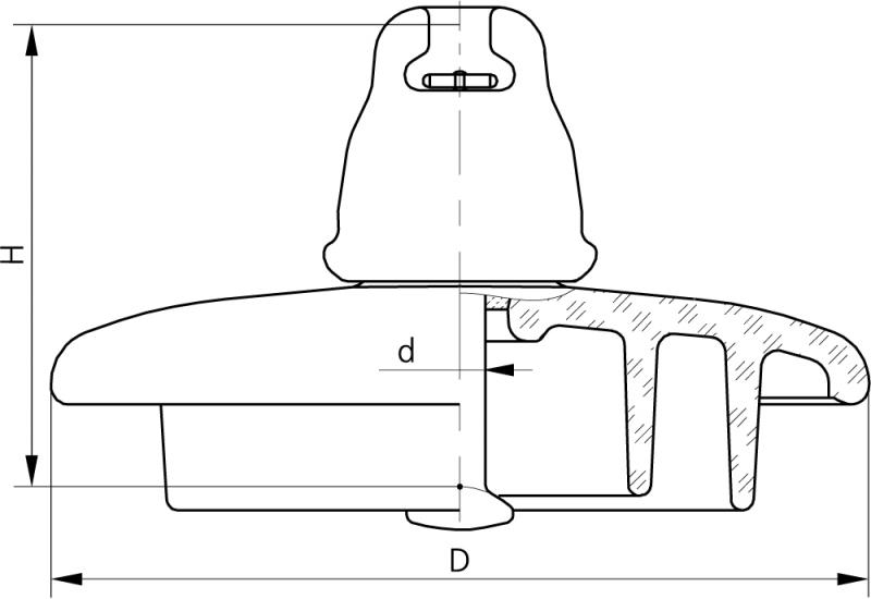 Изолятор линейный подвесной  ПС70И (146) (фото 2)