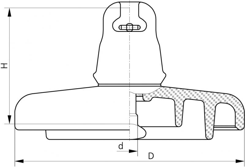 Изолятор линейный подвесной  U125BP(146) (фото 2)