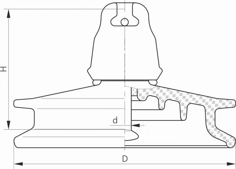 Изолятор линейный подвесной ПСД70Е(127) (фото 2)