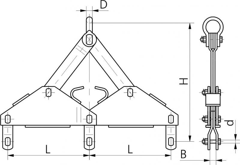 Коромысло трехцепное балансирное типа 3КБ-90-2 (фото 2)